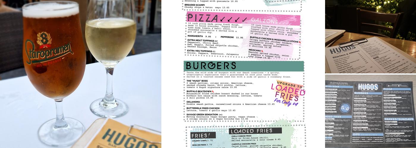 HUGOS Bar & Pavilion Menu
