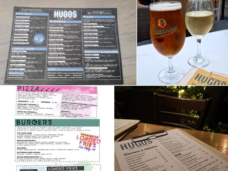HUGOS Bar & Pavilion Menu