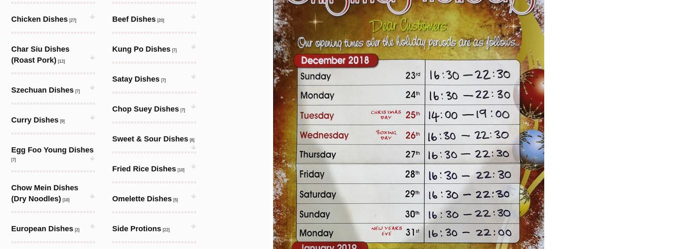 Jade Garden Chinese Takeaway Menu