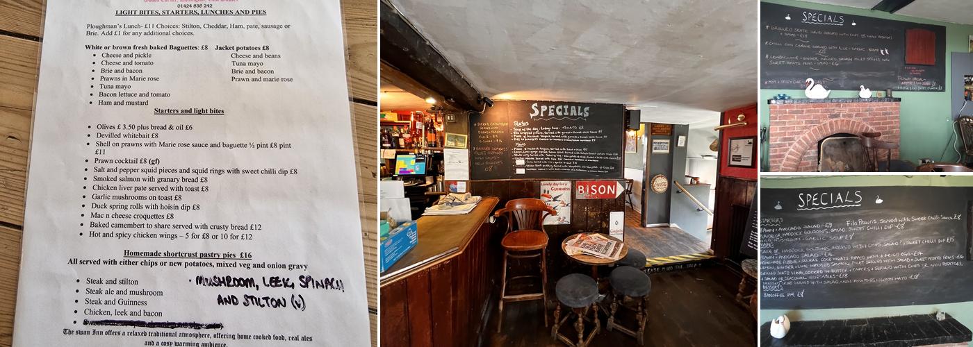 The Swan Inn Menu