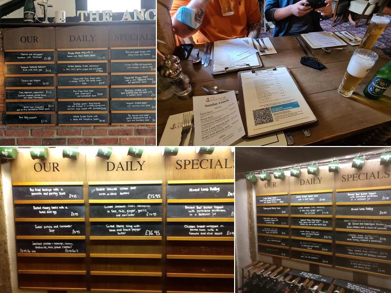 The Anchor Danbury Menu