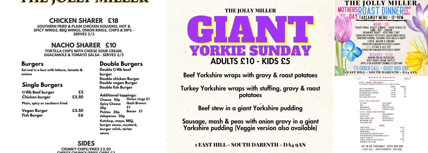 The Jolly Miller Menu