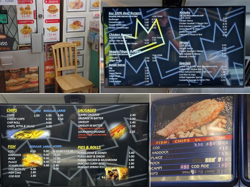 Princes Fish Bar Menu