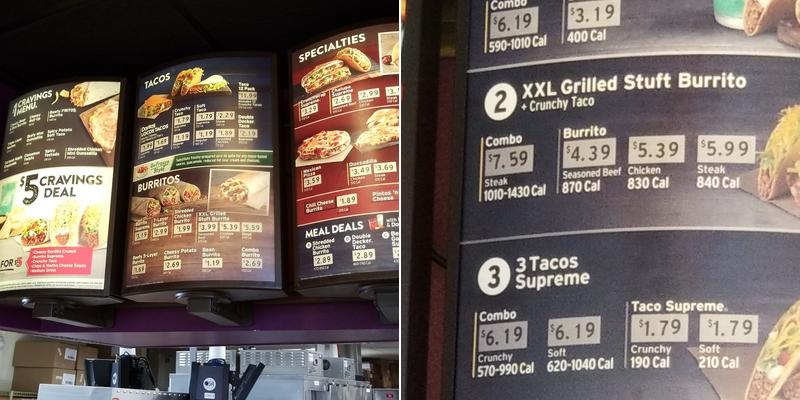 Taco Bell Menu