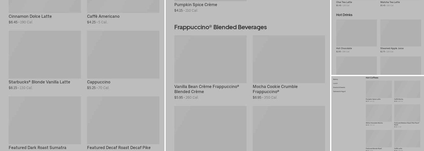 Starbucks Menu