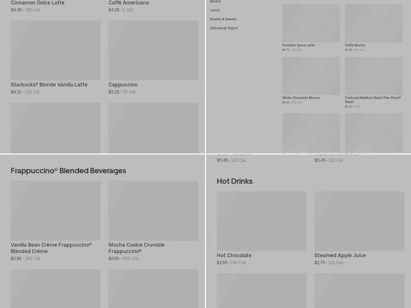 Starbucks Menu
