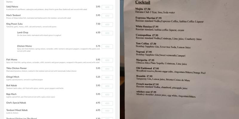 Arvelli Menu