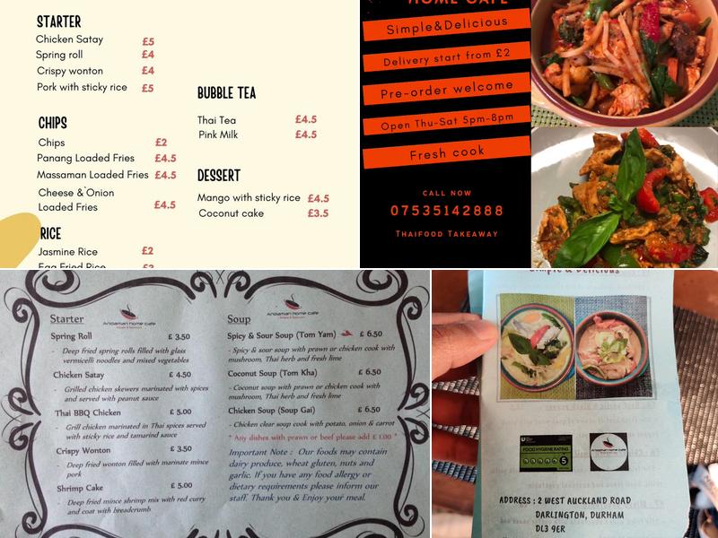 Andaman Home Cafe Menu