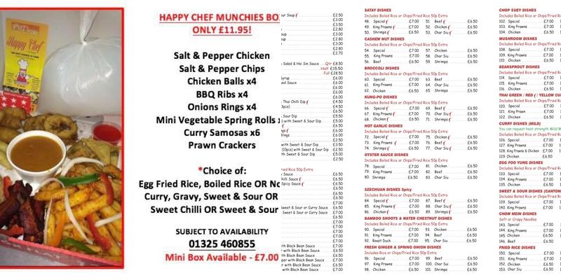 Happy Chef Menu