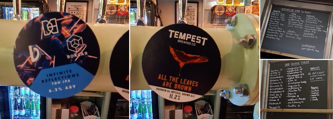 ORB Micropub - Ale and Whisky House Menu