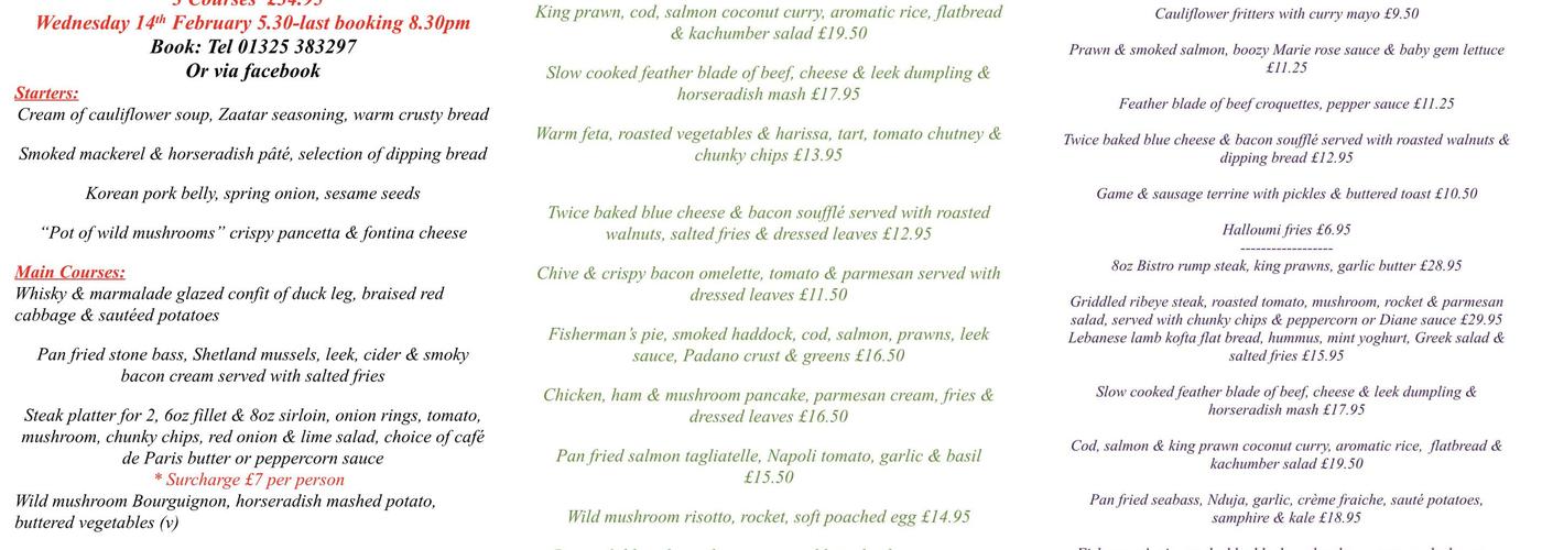 Imperial Express Menu