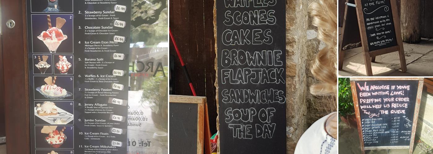 Archers Ice Cream Menu