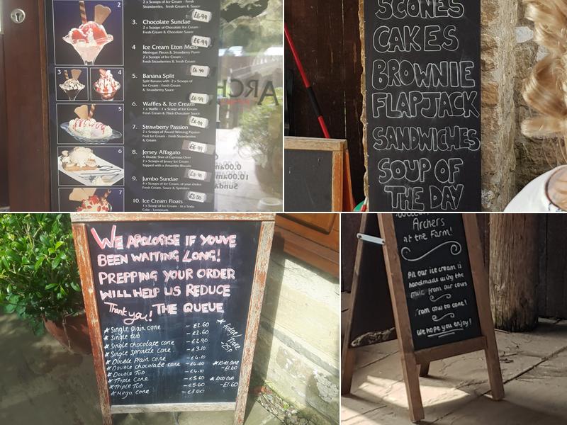Archers Ice Cream Menu