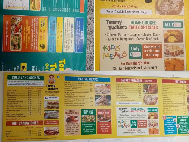 Tommy Tuckers Menu