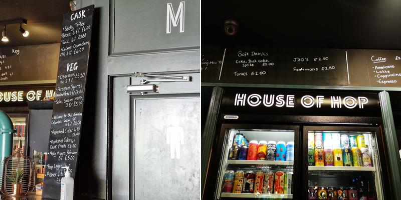 House of Hop Darlington Menu