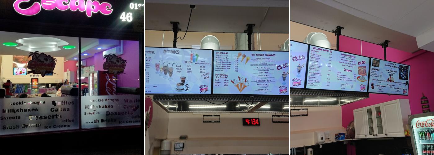 The Sweet Escape Menu