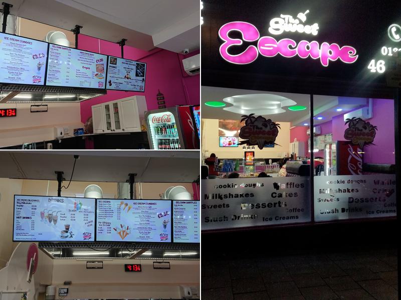 The Sweet Escape Menu