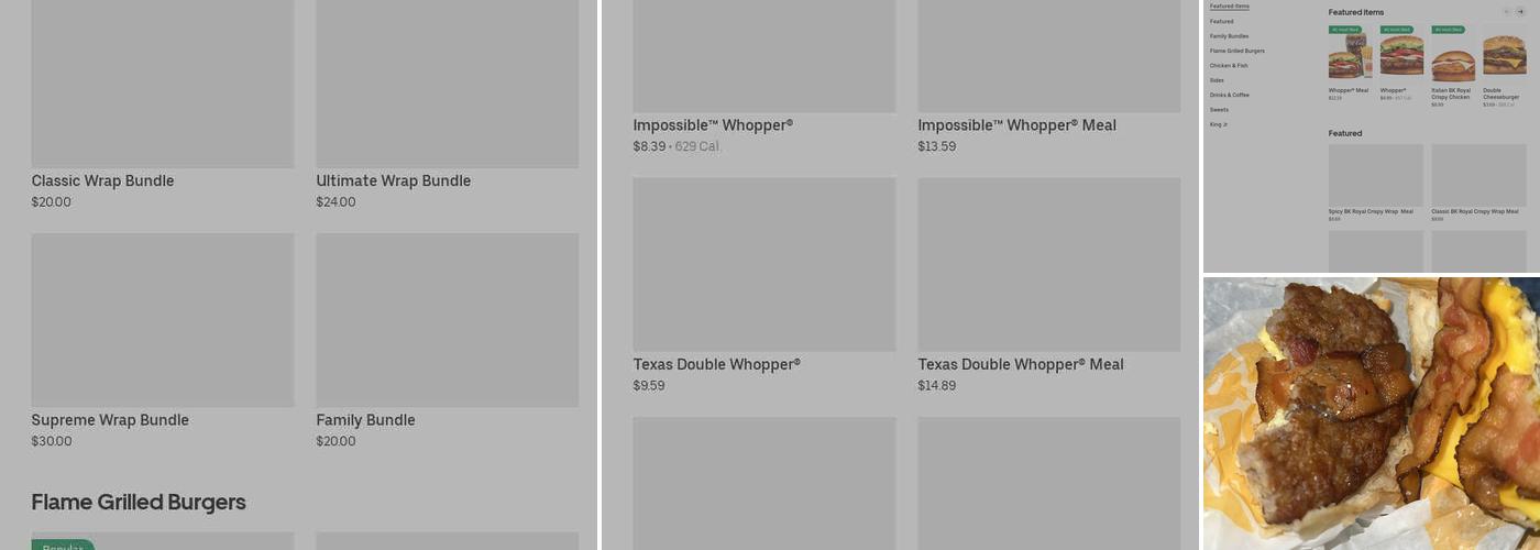 Burger King Menu