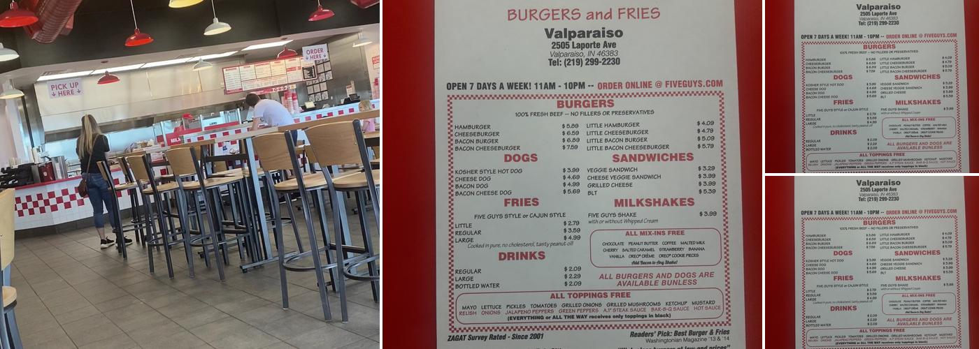 Five Guys Menu