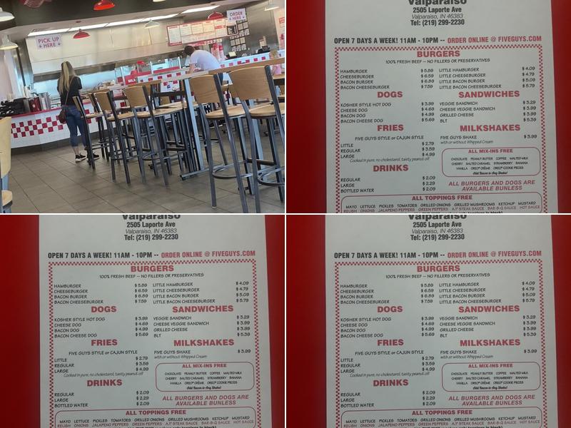 Five Guys Menu