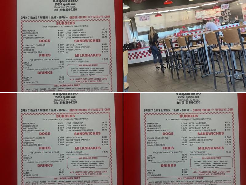 Five Guys Menu