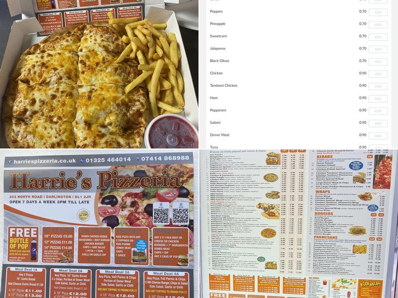 Harries Pizzeria Menu