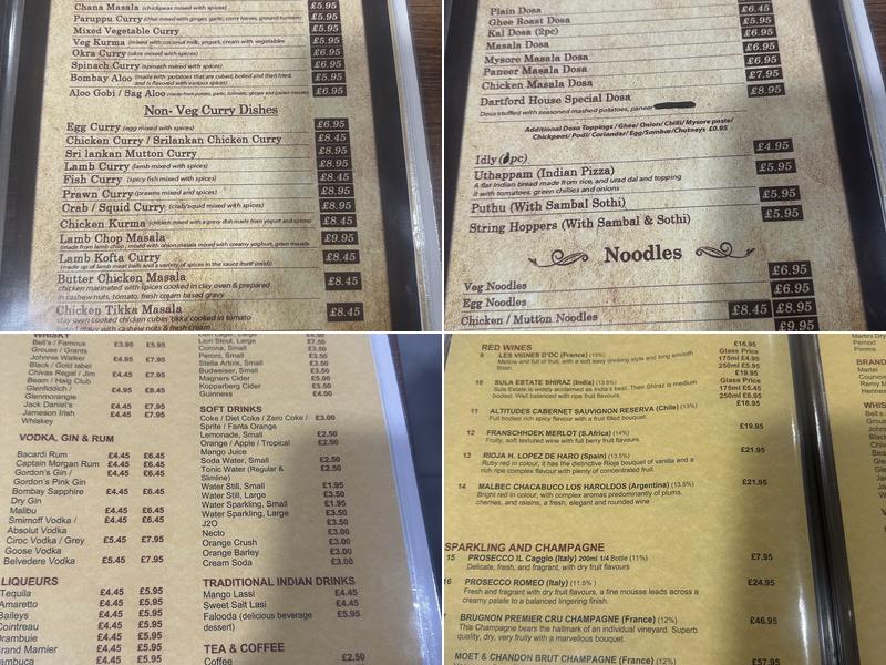 Dartford Dosa House Menu