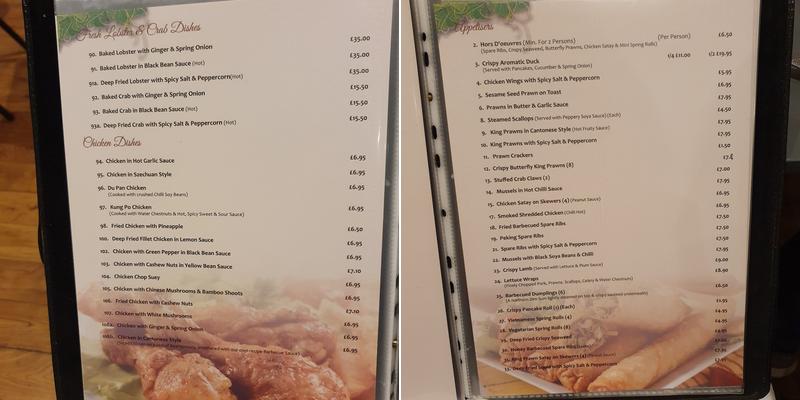 Peking Garden Restaurant Menu
