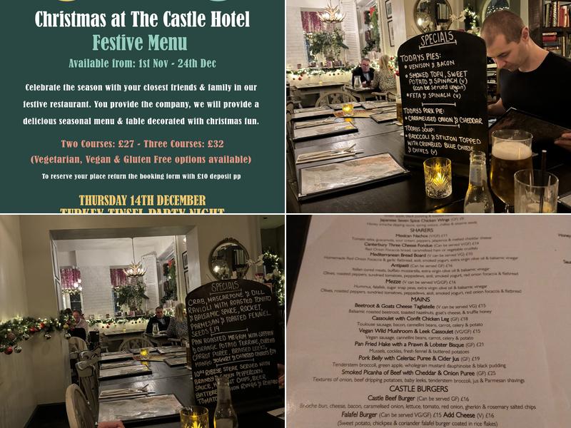 Castle Hotel Menu