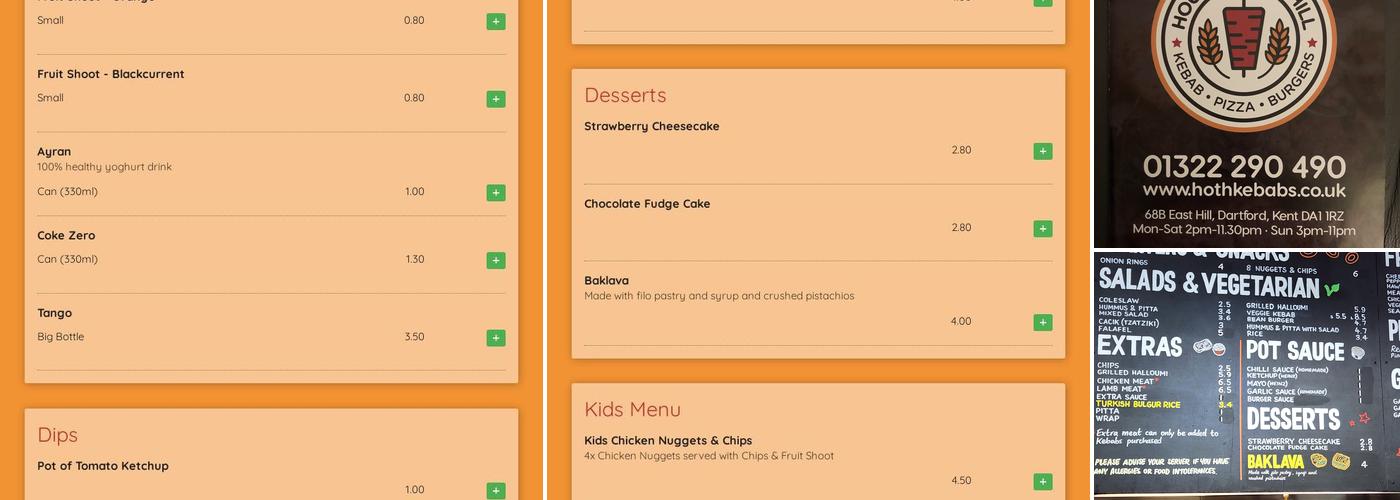 House On The Hill Menu