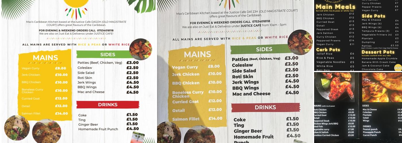 Max's Caribbean Kitchen Menu