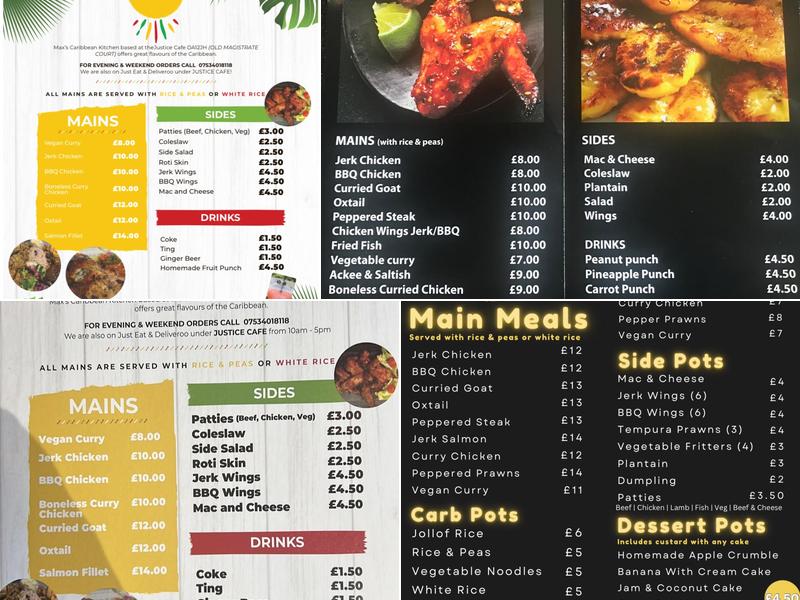 Max's Caribbean Kitchen Menu