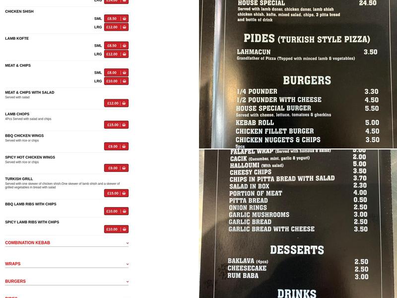 Best Turkish Grill Menu