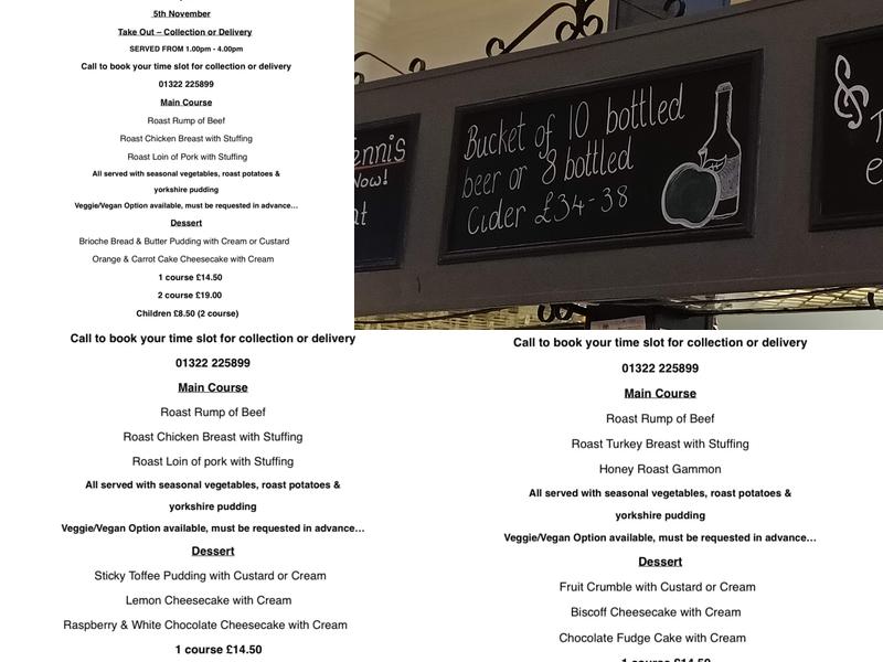 The Rose & Crown Menu