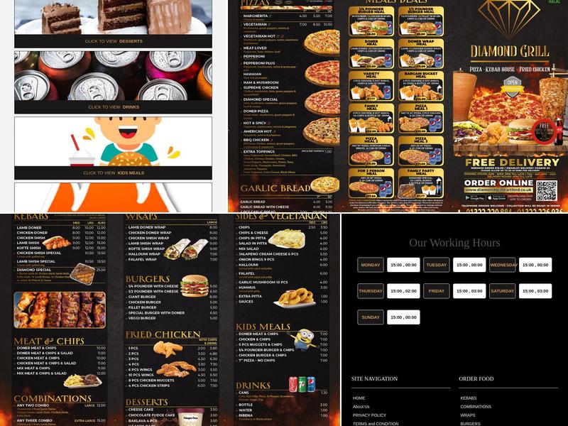 Diamond Grill Menu