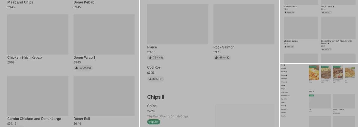 Britannia Fish Bar Menu