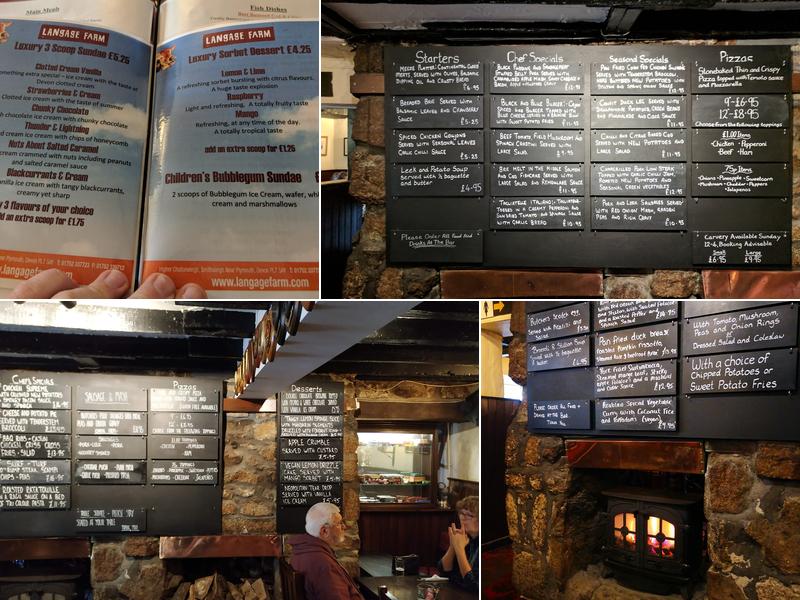 The Plume of Feathers Princetown Menu