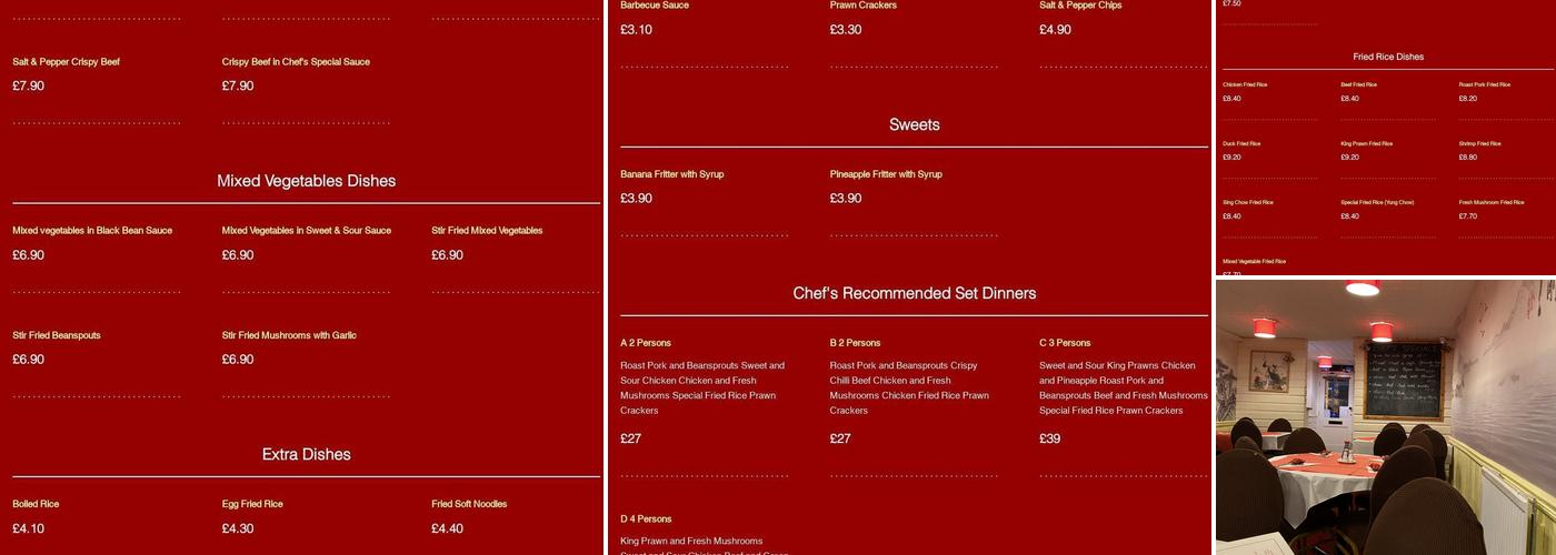 Tsang's Restaurant Menu