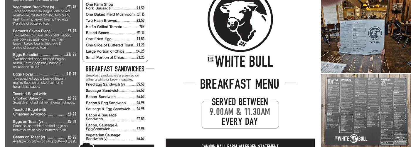 The White Bull Menu