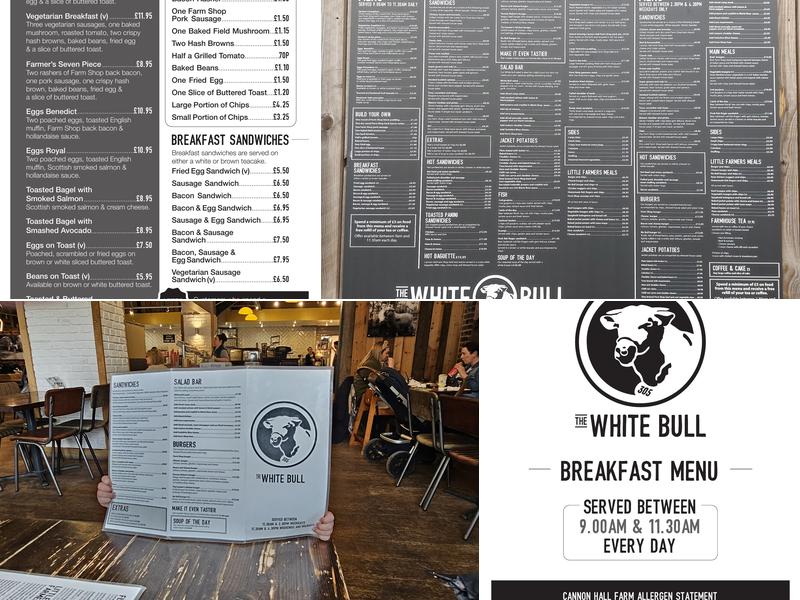 The White Bull Menu