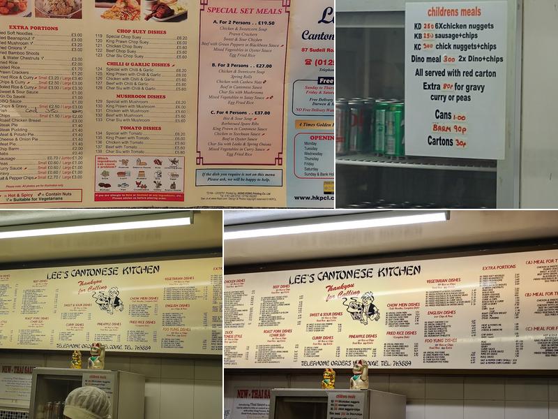 Lee's Cantonese Kitchen Menu