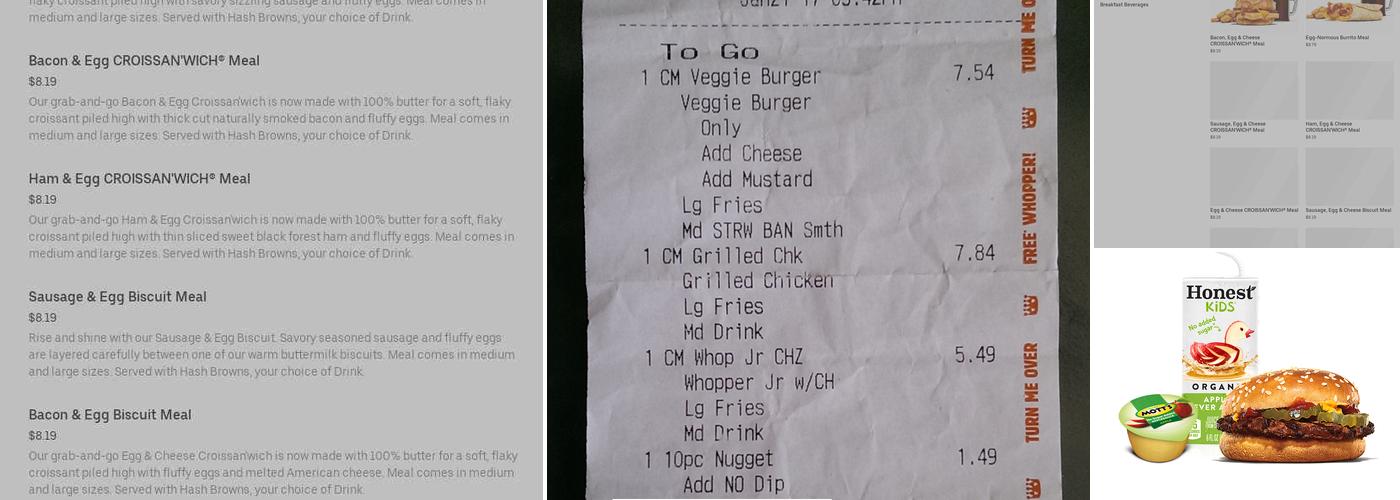 Burger King Menu