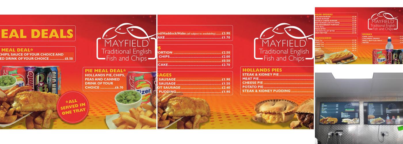 Mayfield Fish & Chip Shop Menu