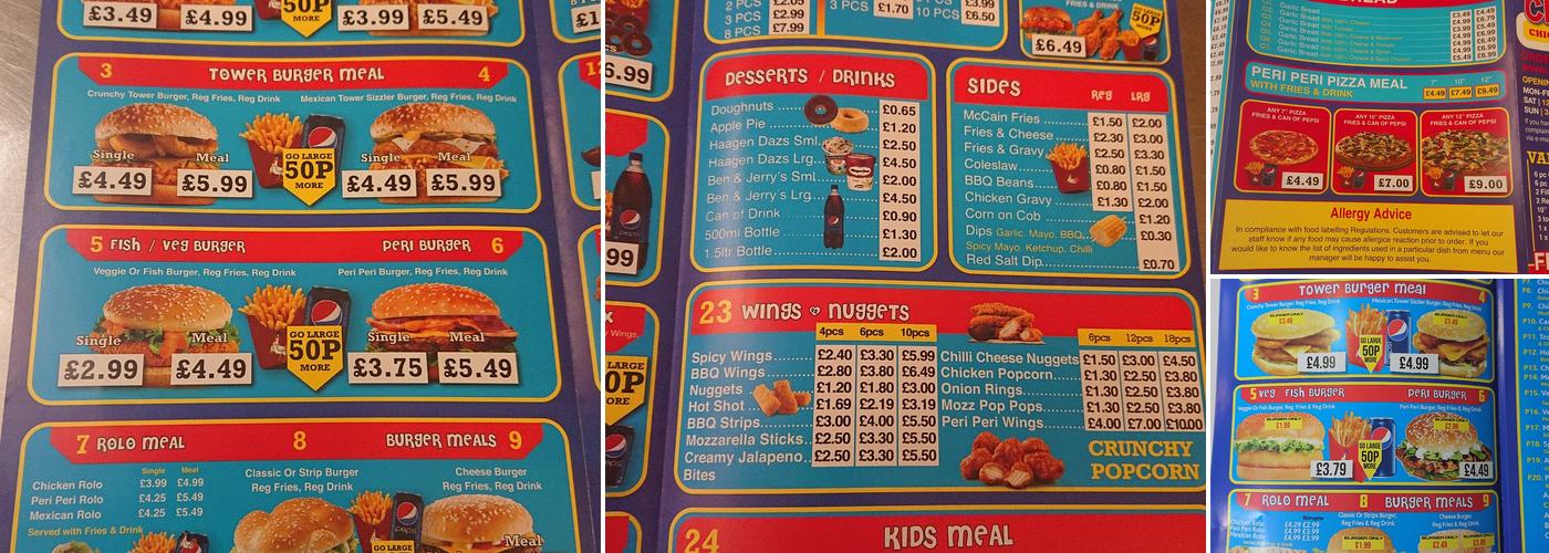 Crunchy Plus Chicken & Pizza bar Menu