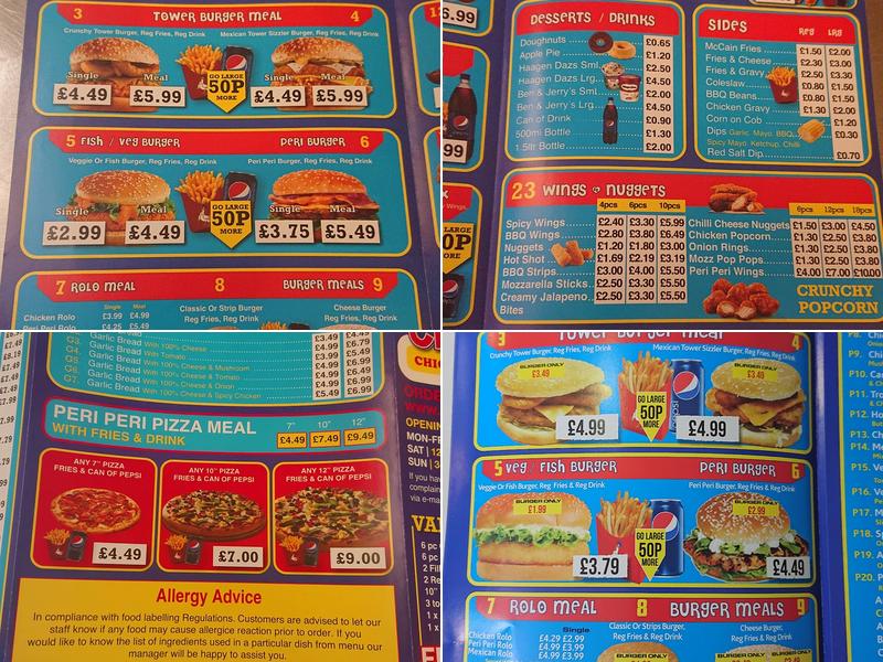 Crunchy Plus Chicken & Pizza bar Menu