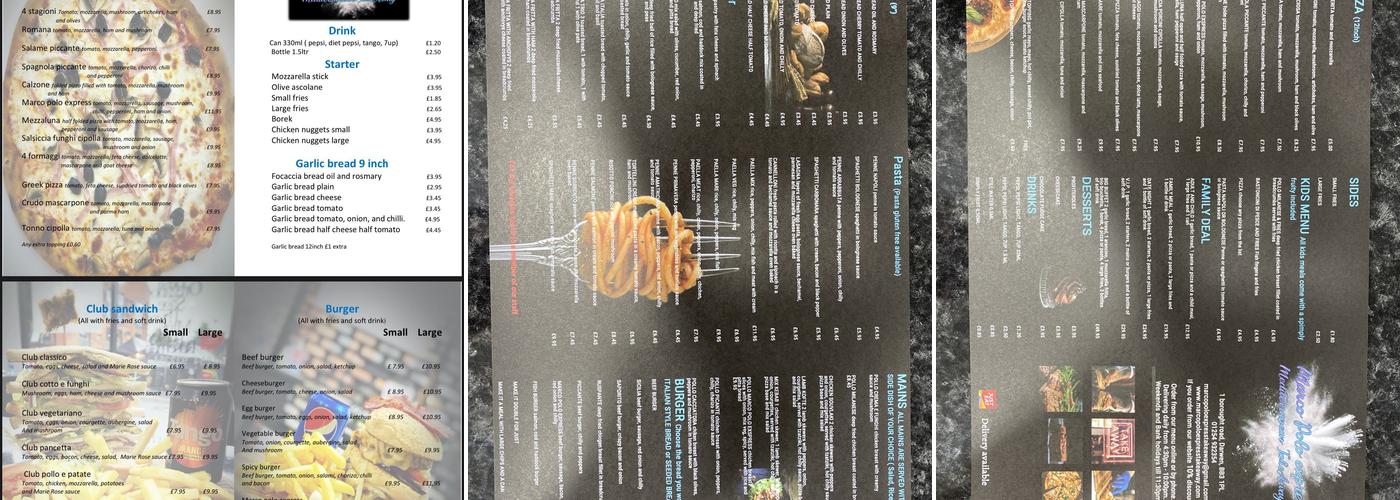 Marco Polo express takeaway Menu