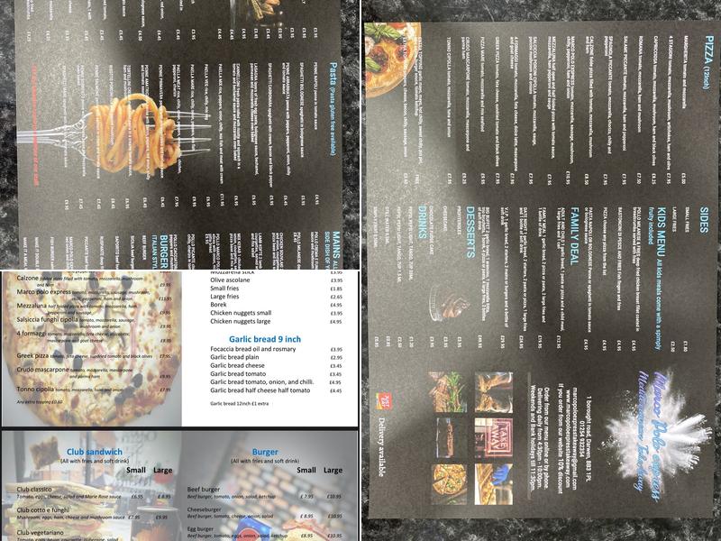 Marco Polo express takeaway Menu
