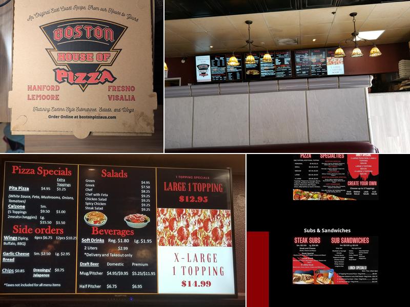Boston House of Pizza Menu
