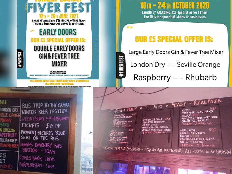 Early Doors Daventry Menu