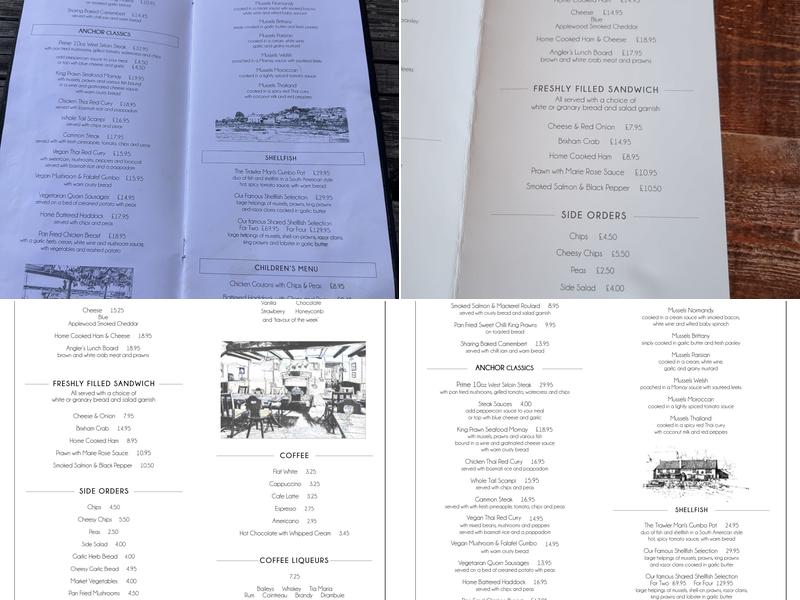 The Anchor Inn Menu